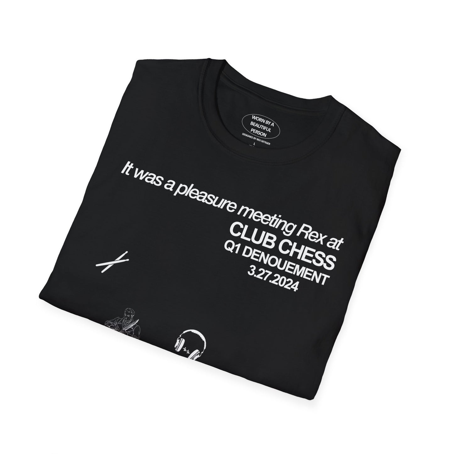 It was a pleasure meeting Rex at Club Chess - Unisex Softstyle T-Shirt