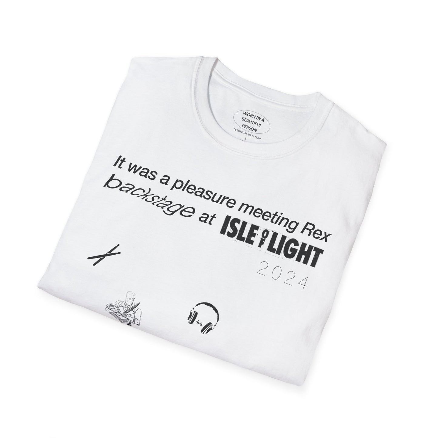 It was a pleasure meeting Rex backstage at Isle of Light 2024 - Unisex Softstyle T-Shirt