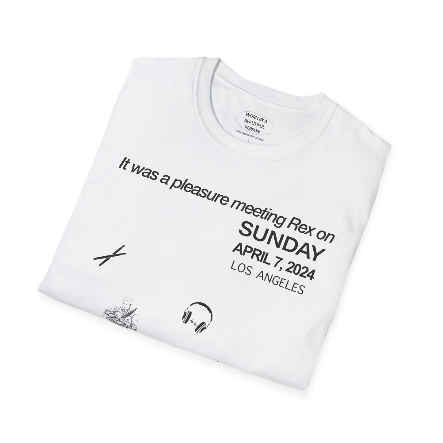 It was a pleasure meeting Rex on Sunday April 7, 2024 - Unisex Softstyle T-Shirt