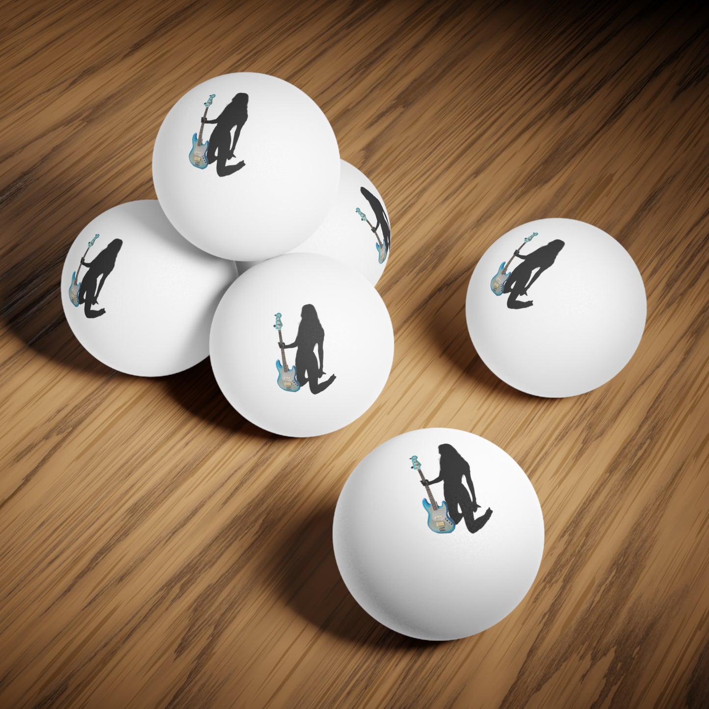 Blu Silhouette - Ping Pong Balls, 6 pcs