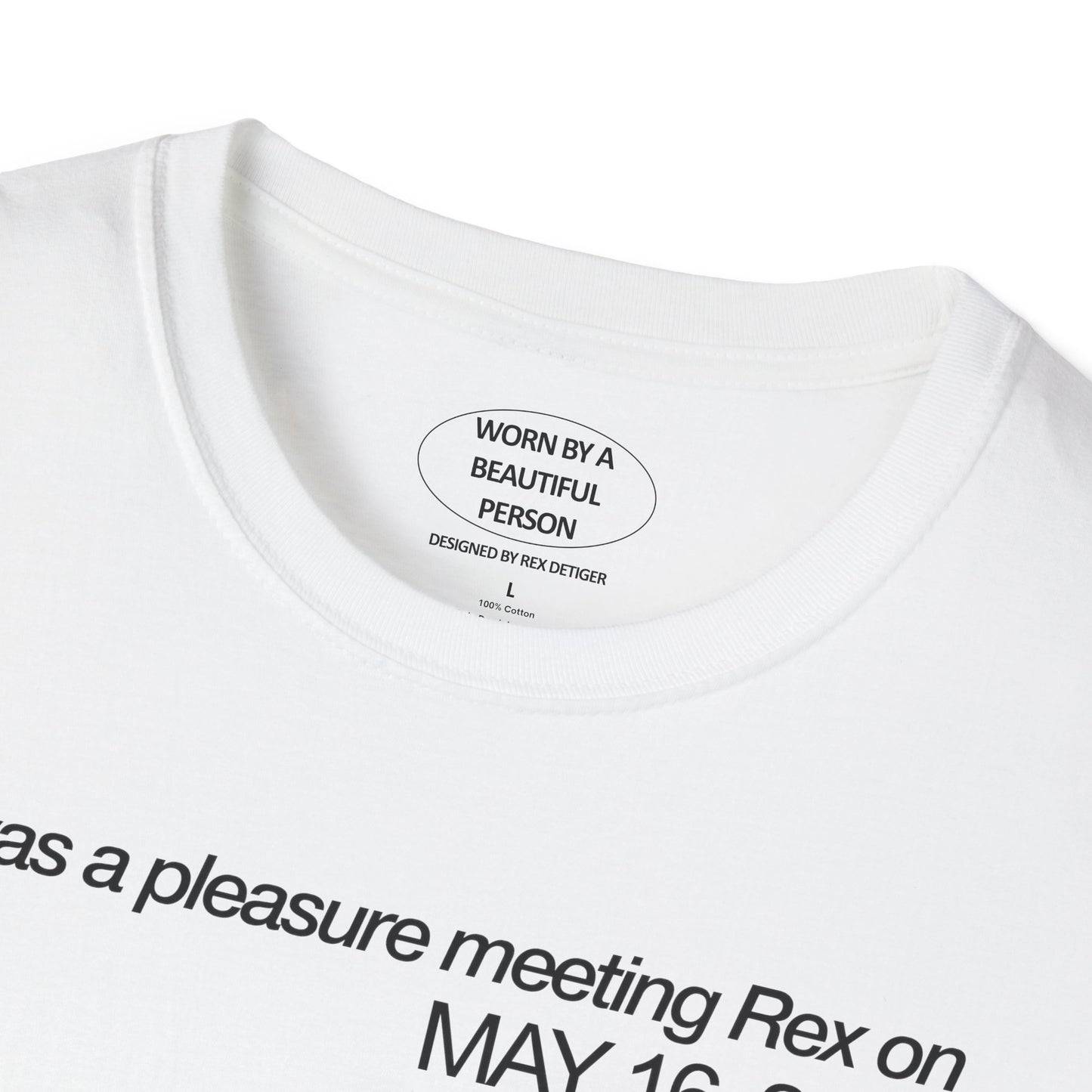 It was a pleasure meeting Rex on May 16, 2024 NYC - Unisex Softstyle T-Shirt