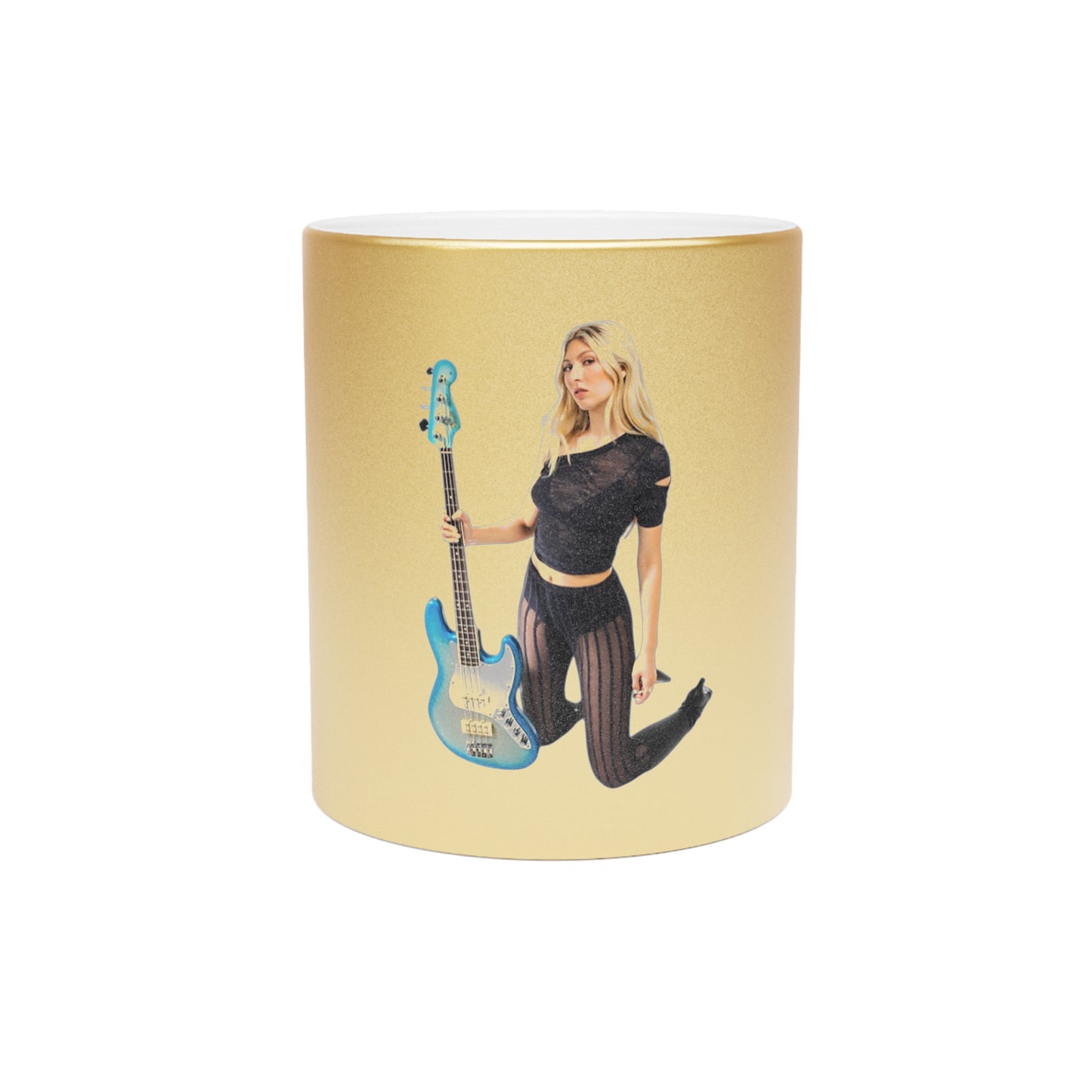 Blu and Her Bass Metallic Mug (Silver\Gold)