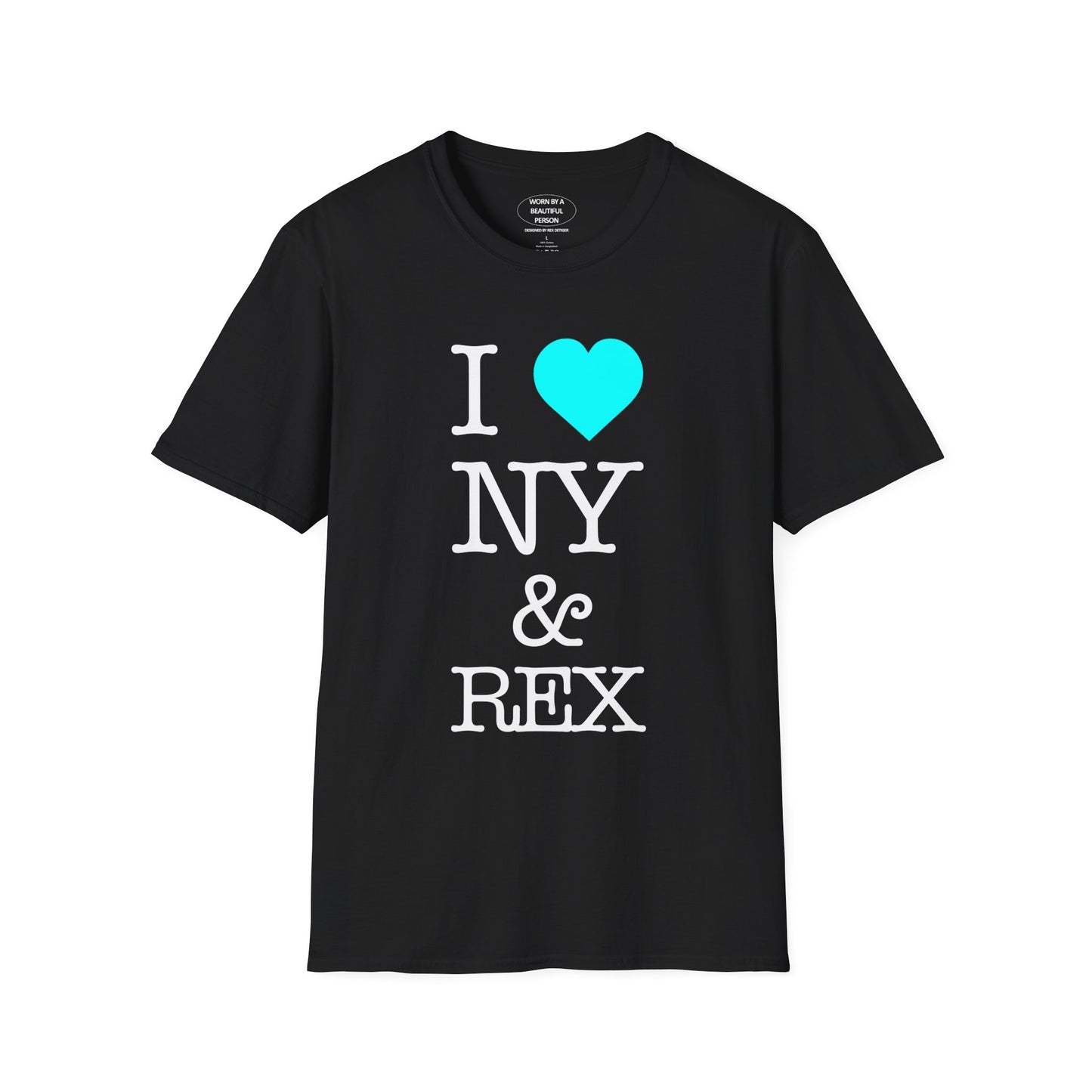 I <3 NY & REX T SHIRT (light blue heart)