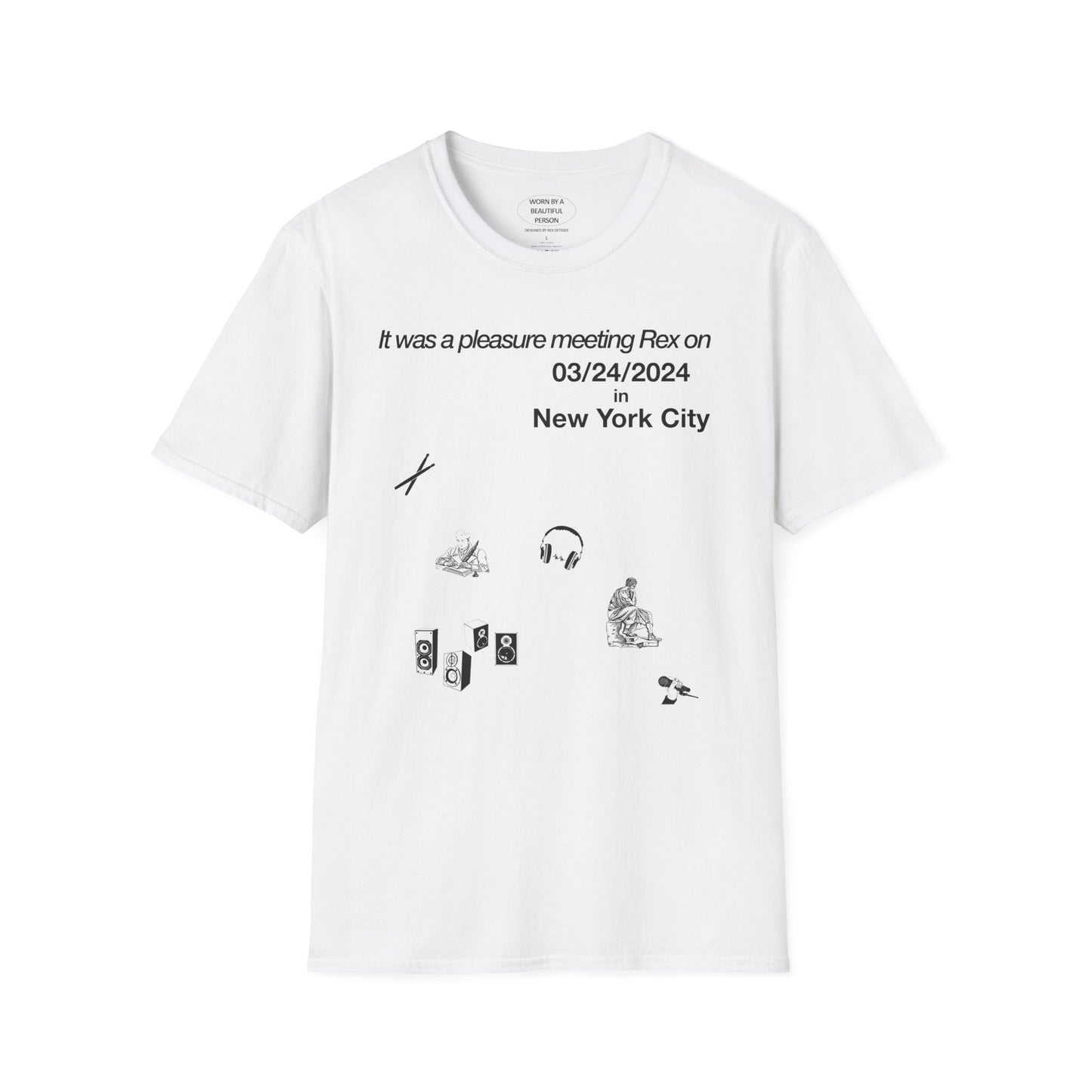 It was a pleasure meeting Rex on 3/24/2024 in New York City - Unisex Softstyle T-Shirt