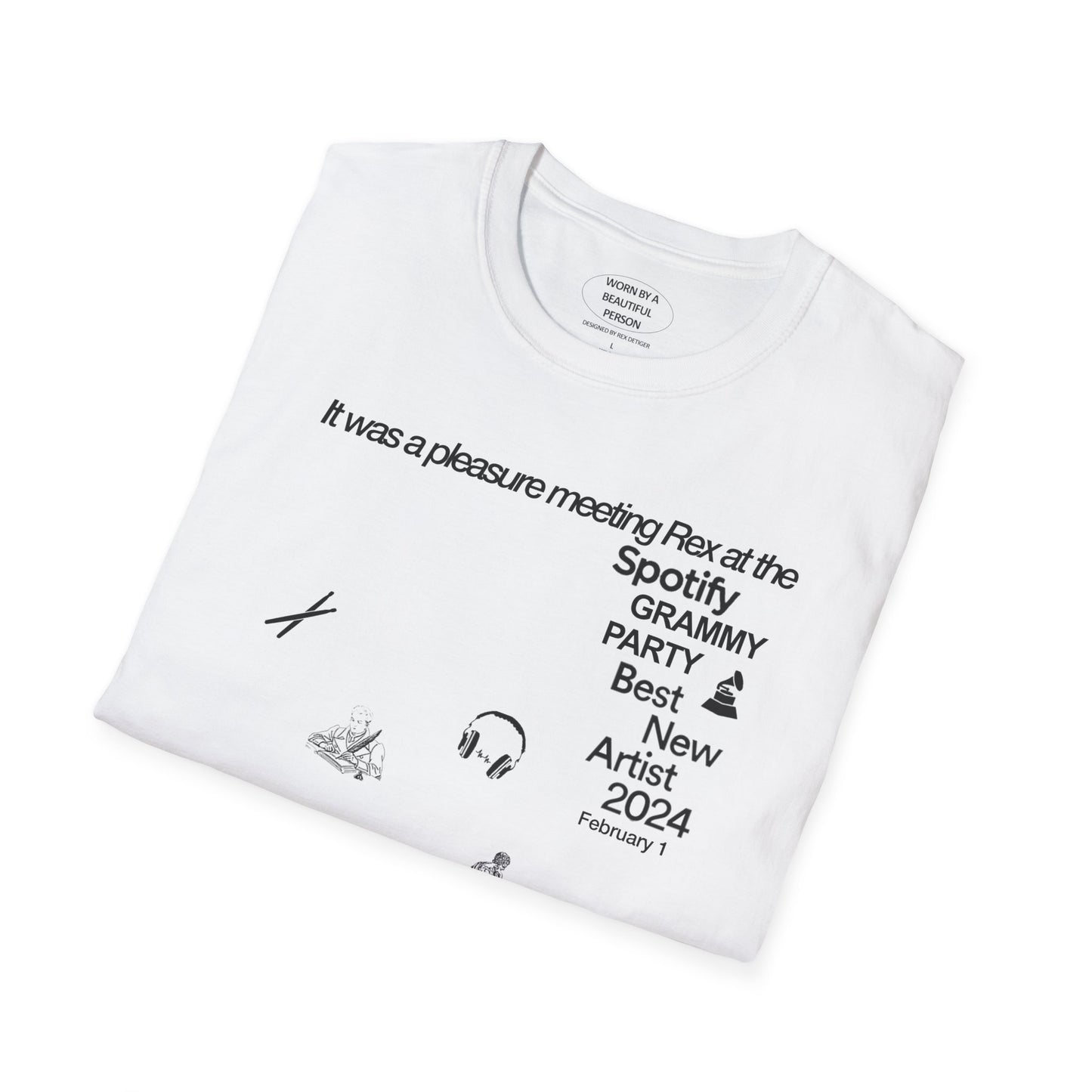 It was a pleasure meeting Rex at the Spotify Grammy Party - Unisex Softstyle T-Shirt