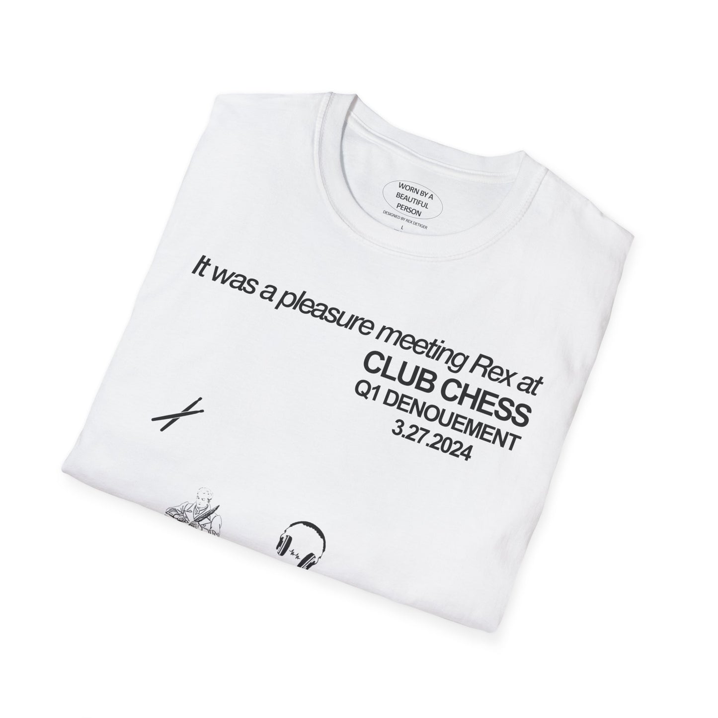 It was a pleasure meeting Rex at Club Chess - Unisex Softstyle T-Shirt