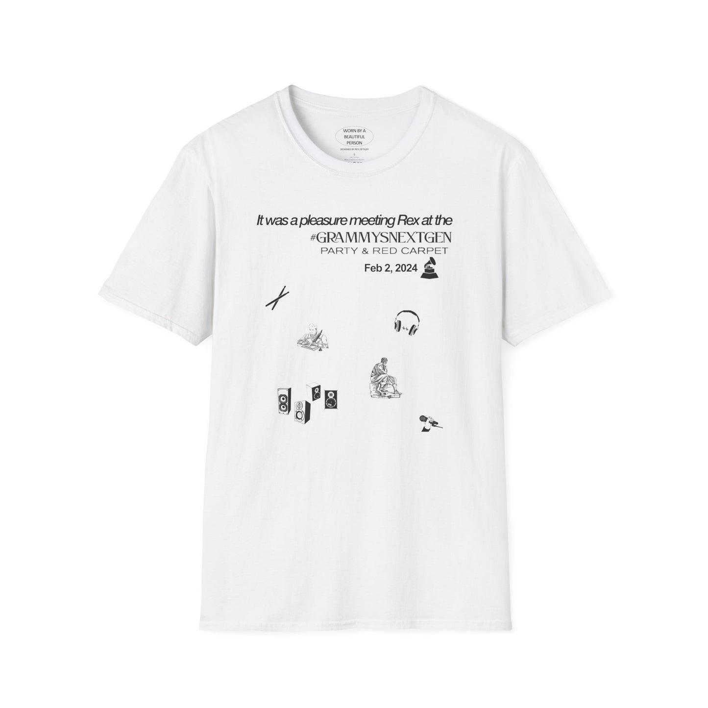 It was a pleasure meeting Rex at the #GRAMMYSNEXTGEN Party and Red Carpet - Unisex Softstyle T-Shirt