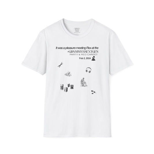 It was a pleasure meeting Rex at the #GRAMMYSNEXTGEN Party and Red Carpet - Unisex Softstyle T-Shirt
