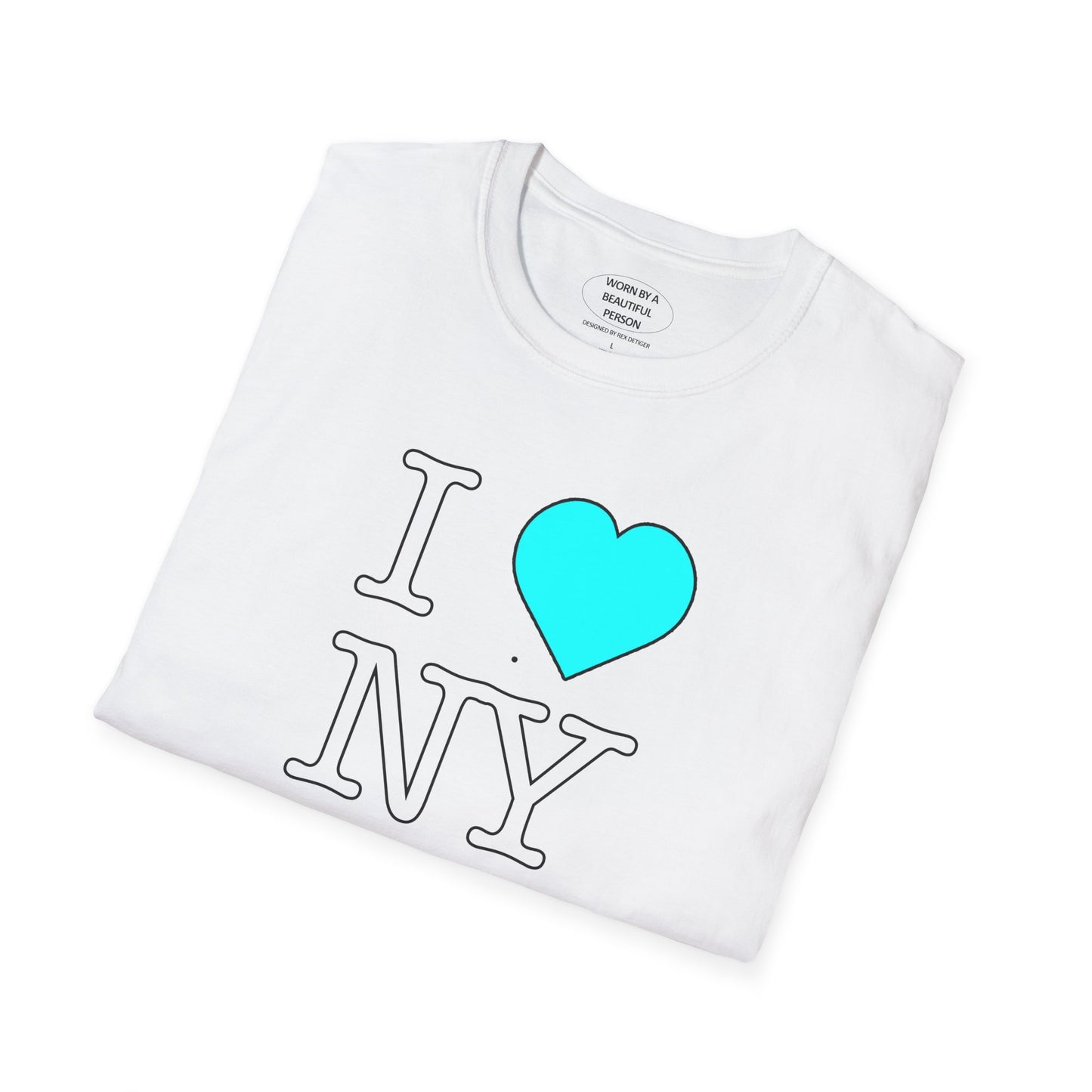I <3 NY & REX T SHIRT (light blue heart)