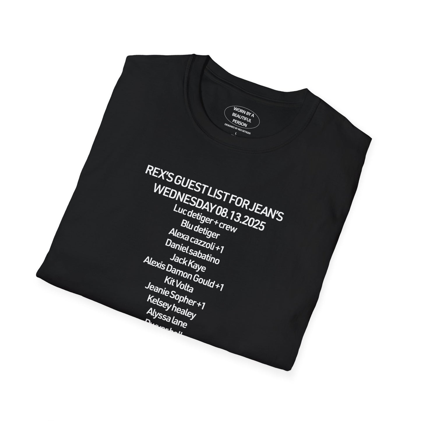 Rex's Guest List for Jean's 08.13.2025