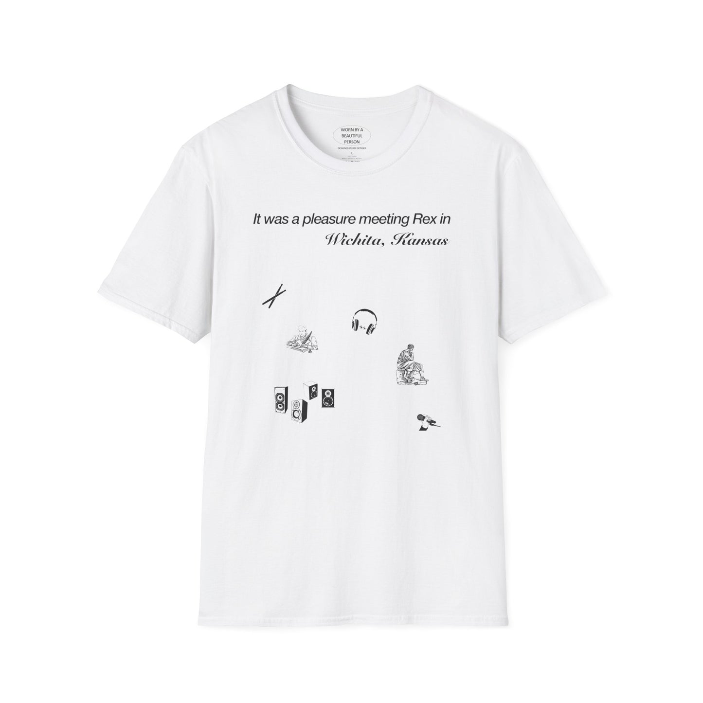 It was a pleasure meeting Rex in Wichita, Kansas - Unisex Softstyle T-Shirt