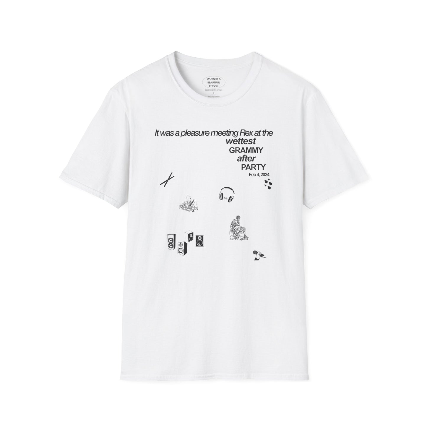 It was a pleasure meeting Rex at the wettest Grammys after party - Unisex Softstyle T-Shirt