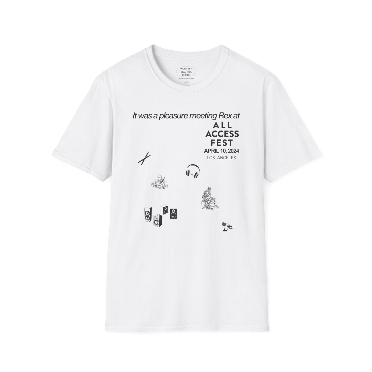 It was a pleasure meeting Rex at All Access Fest - Unisex Softstyle T-Shirt