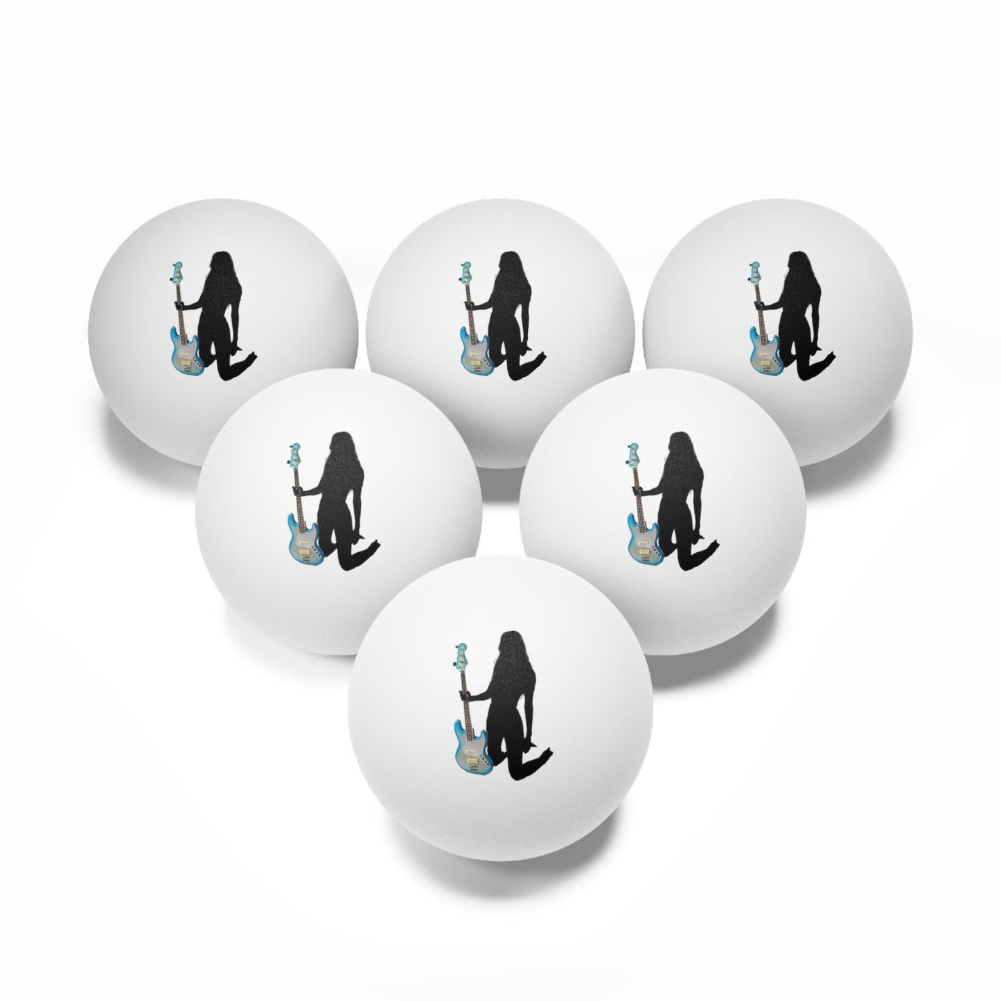 Blu Silhouette - Ping Pong Balls, 6 pcs
