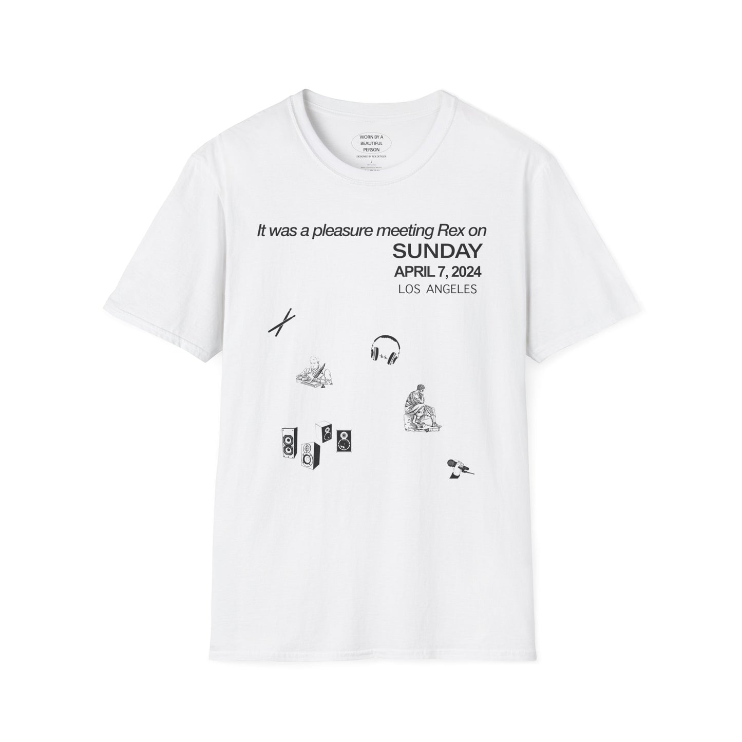 It was a pleasure meeting Rex on Sunday April 7, 2024 - Unisex Softstyle T-Shirt