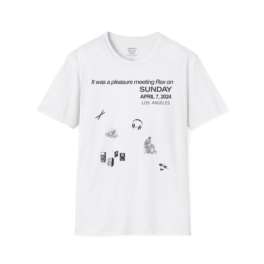 It was a pleasure meeting Rex on Sunday April 7, 2024 - Unisex Softstyle T-Shirt