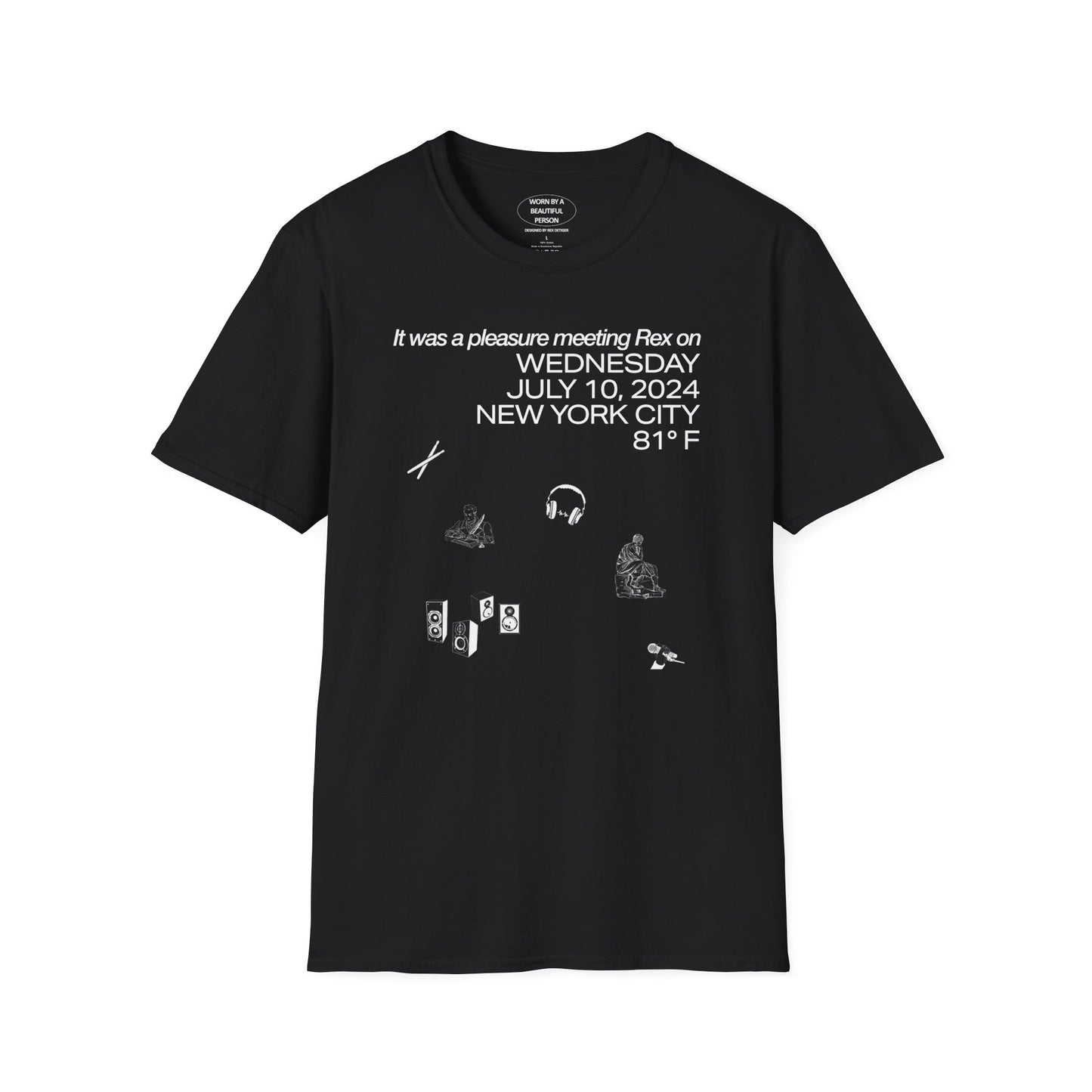 It was a pleasure meeting Rex on July 10, 2024  - Unisex Softstyle T-Shirt