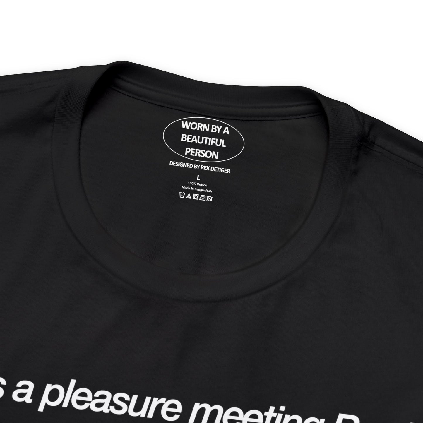 It was a pleasure meeting Rex in London - Unisex Jersey Short Sleeve Tee