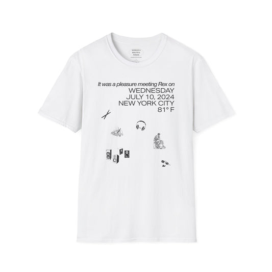 It was a pleasure meeting Rex on July 10, 2024  - Unisex Softstyle T-Shirt