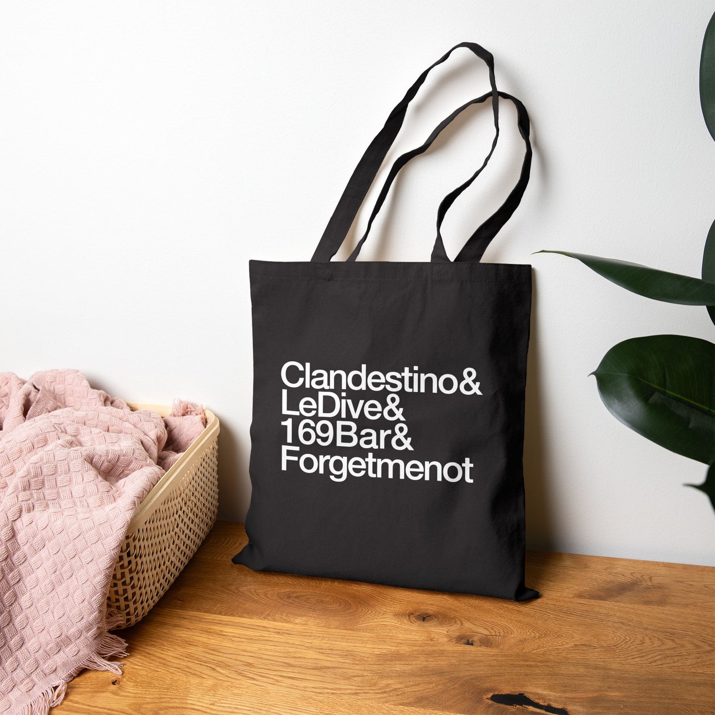 Vintage 2023 Dimes Square Bars&Restaurants Cotton Canvas Tote Bag [LIMITED EDITION]