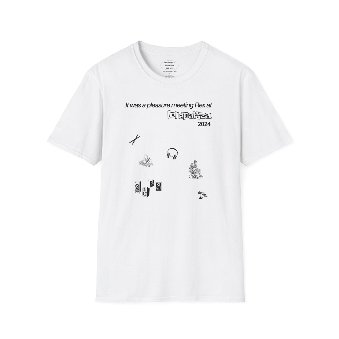 It was a pleasure meeting Rex at lolla 2024 - Unisex Softstyle T-Shirt