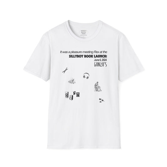 It was a pleasure meeting Rex at the sillyboy book launch - Unisex Softstyle T-Shirt