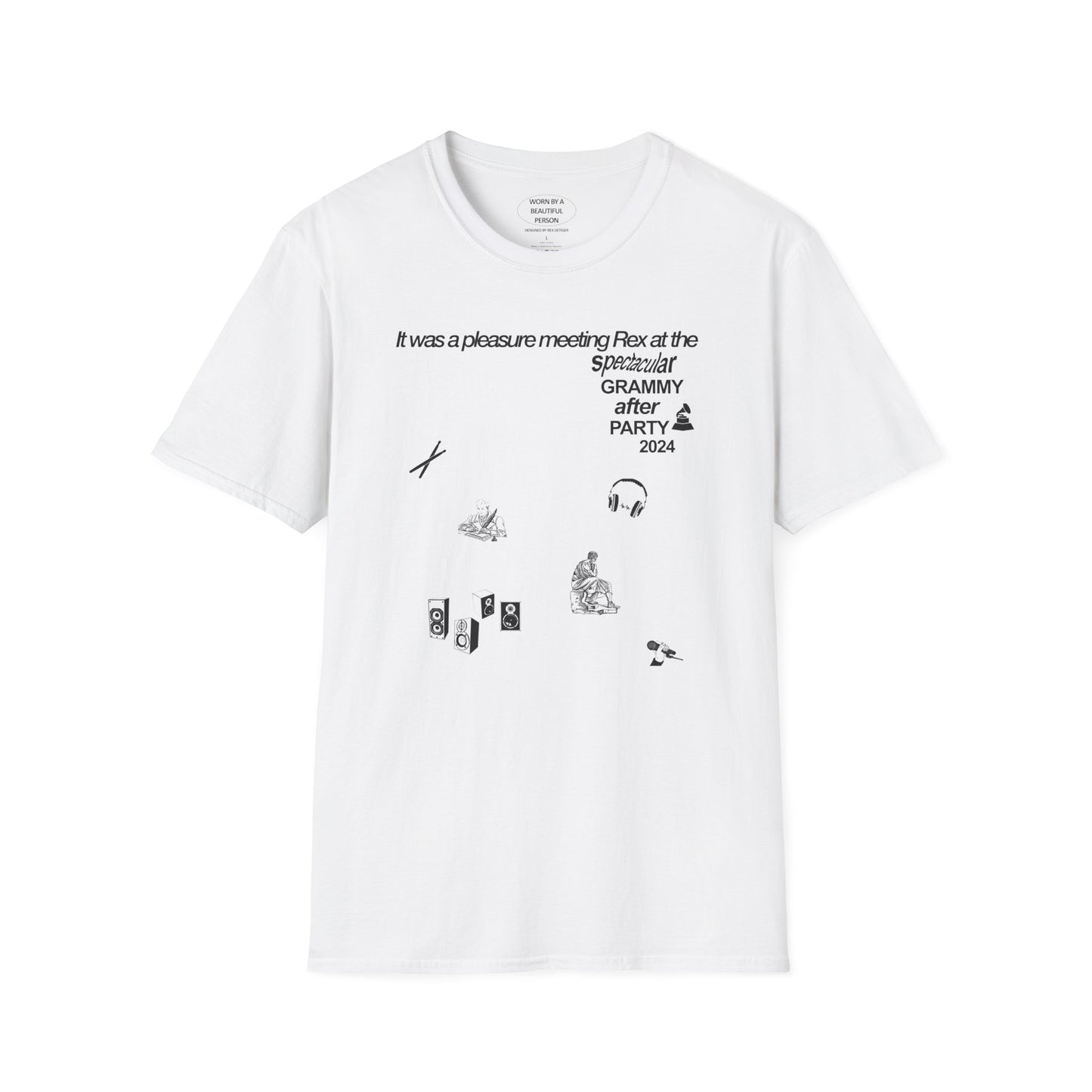 It was a pleasure meeting Rex at the spectacular Grammy After Party 2024 - Unisex Softstyle T-Shirt