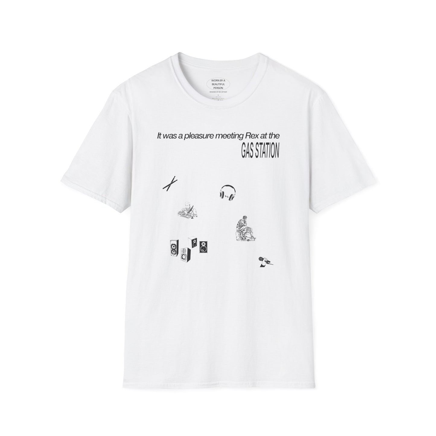 It was a pleasure meeting Rex at the gas station - Unisex Softstyle T-Shirt