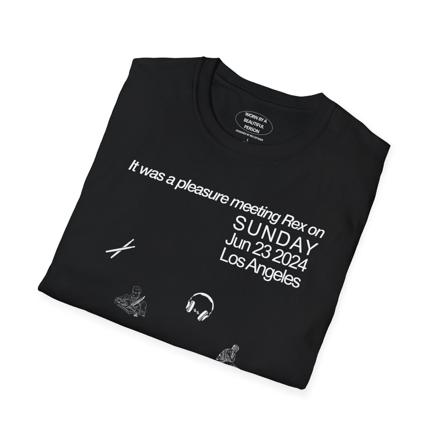 It was a pleasure meeting Rex on Sunday June 23 2024 - Unisex Softstyle T-Shirt