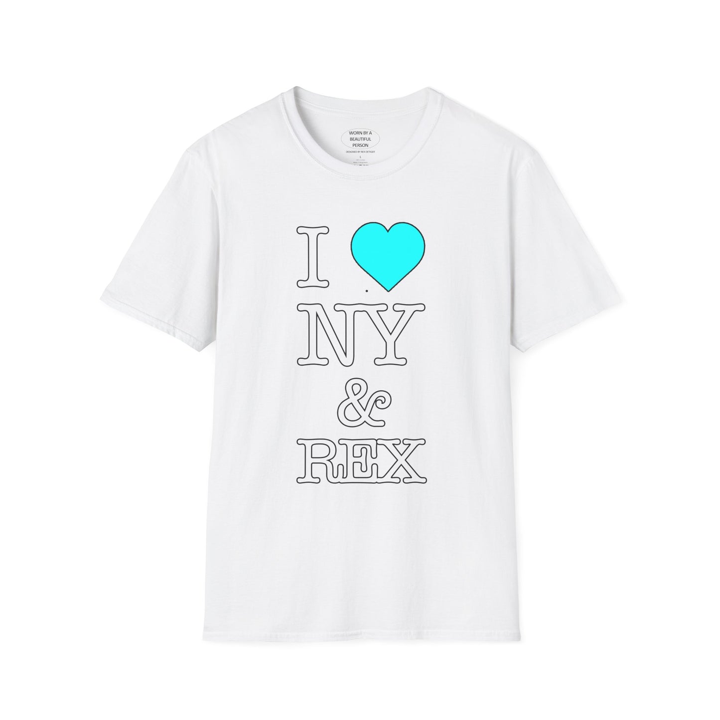 I <3 NY & REX T SHIRT (light blue heart)