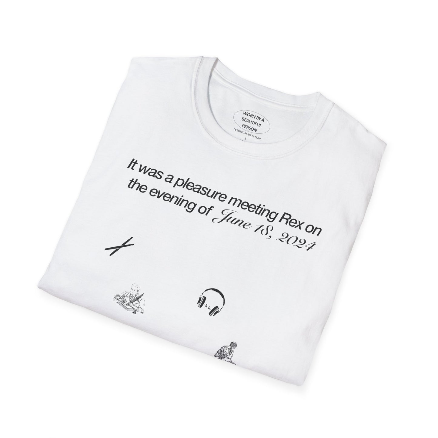 It was a pleasure meeting Rex on the evening of June 18 2024 - Unisex Softstyle T-Shirt