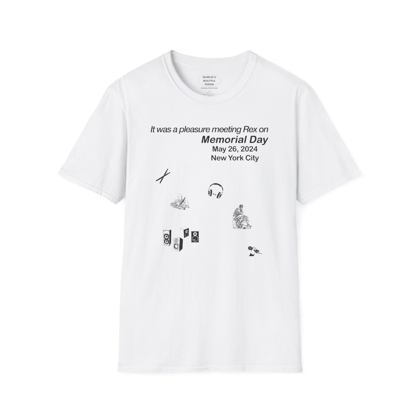 It was a pleasure meeting Rex on Memorial Day 2024 - Unisex Softstyle T-Shirt