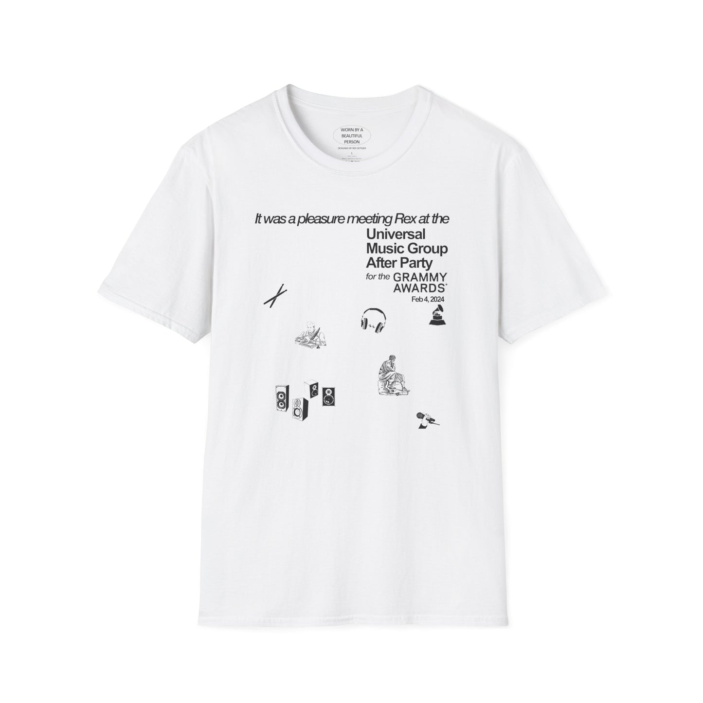 It was a pleasure meeting Rex at the Universal Music Group After Party for the Grammy Awards 2024 - Unisex Softstyle T-Shirt