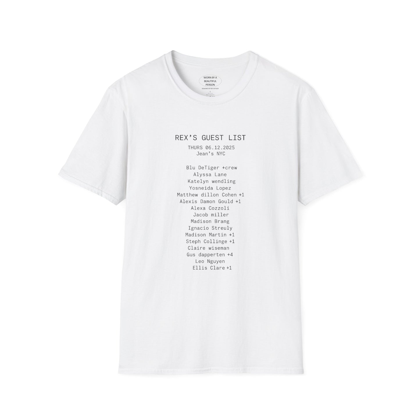 Rex’s Guest List T Shirt 06.12.2025 Jeans NYC