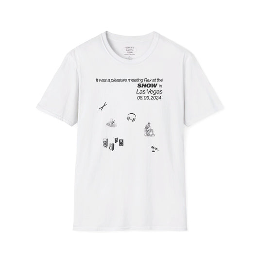 It was a pleasure meeting Rex at the show in Las Vegas 8.9.24 - Unisex Softstyle T-Shirt