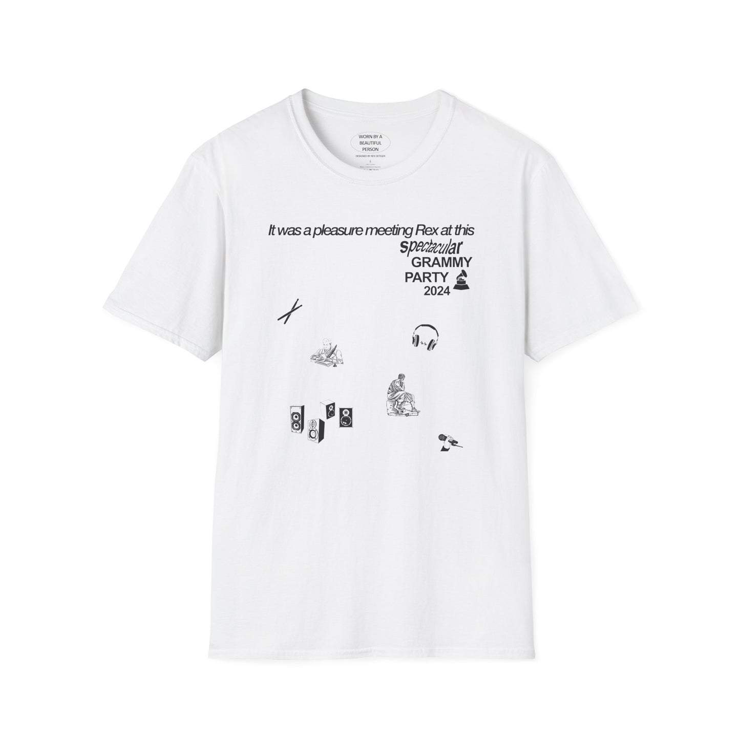 It was a pleasure meeting Rex at this spectacular Grammy Party 2024 - Unisex Softstyle T-Shirt