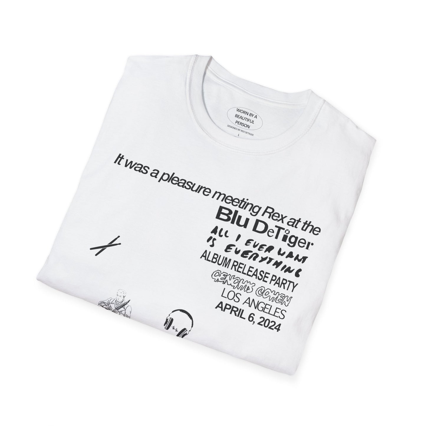 It was a pleasure meeting Rex at the Blu DeTiger album release party in LA  - Unisex Softstyle T-Shirt