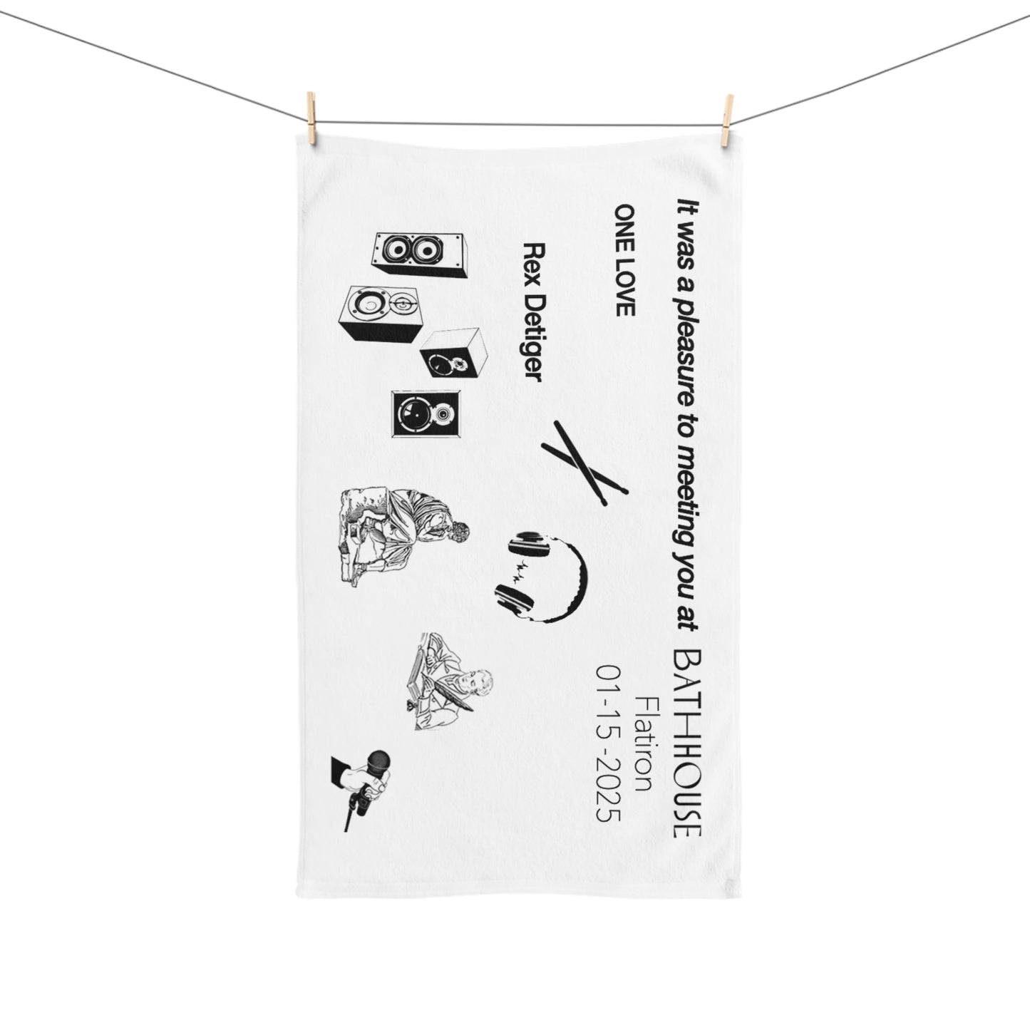 It was a pleasure meeting you at Bathhouse 1.15.2025 - Commemorative Towel