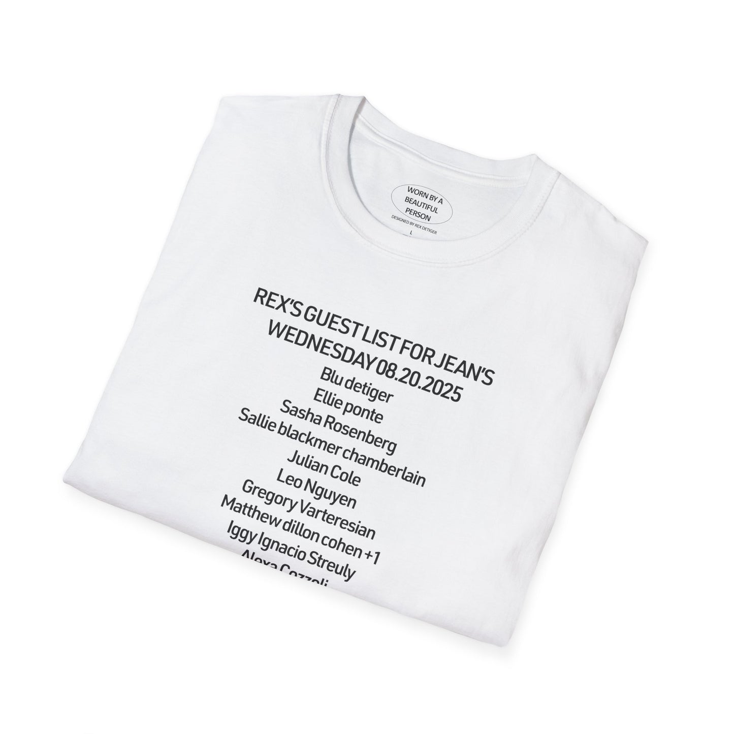 Rex's Guest List for Jean's 08.20.2025