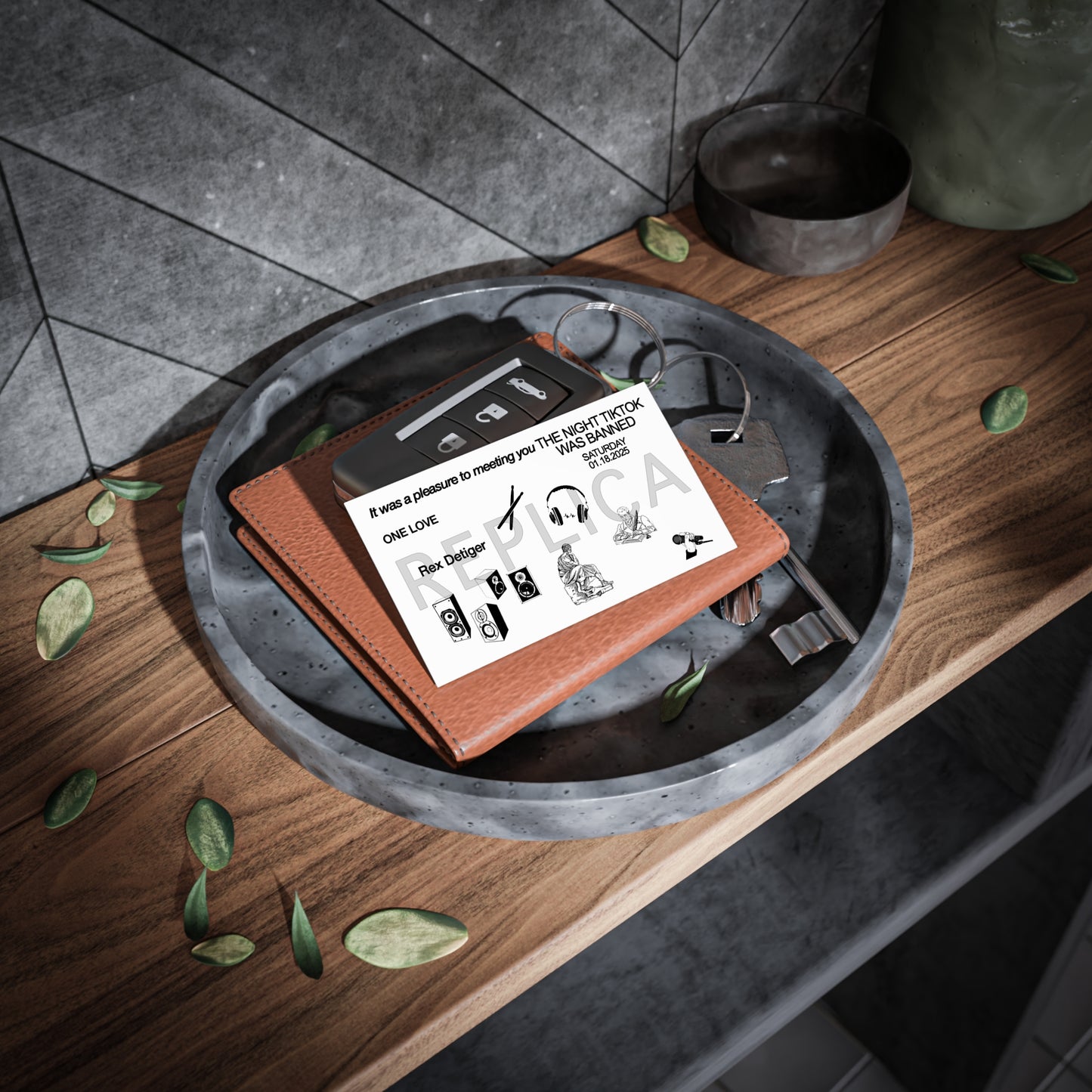 "It was a pleasure to meeting you the night tiktok was banned" [typo included for accuracy] Business Cards REPLICA