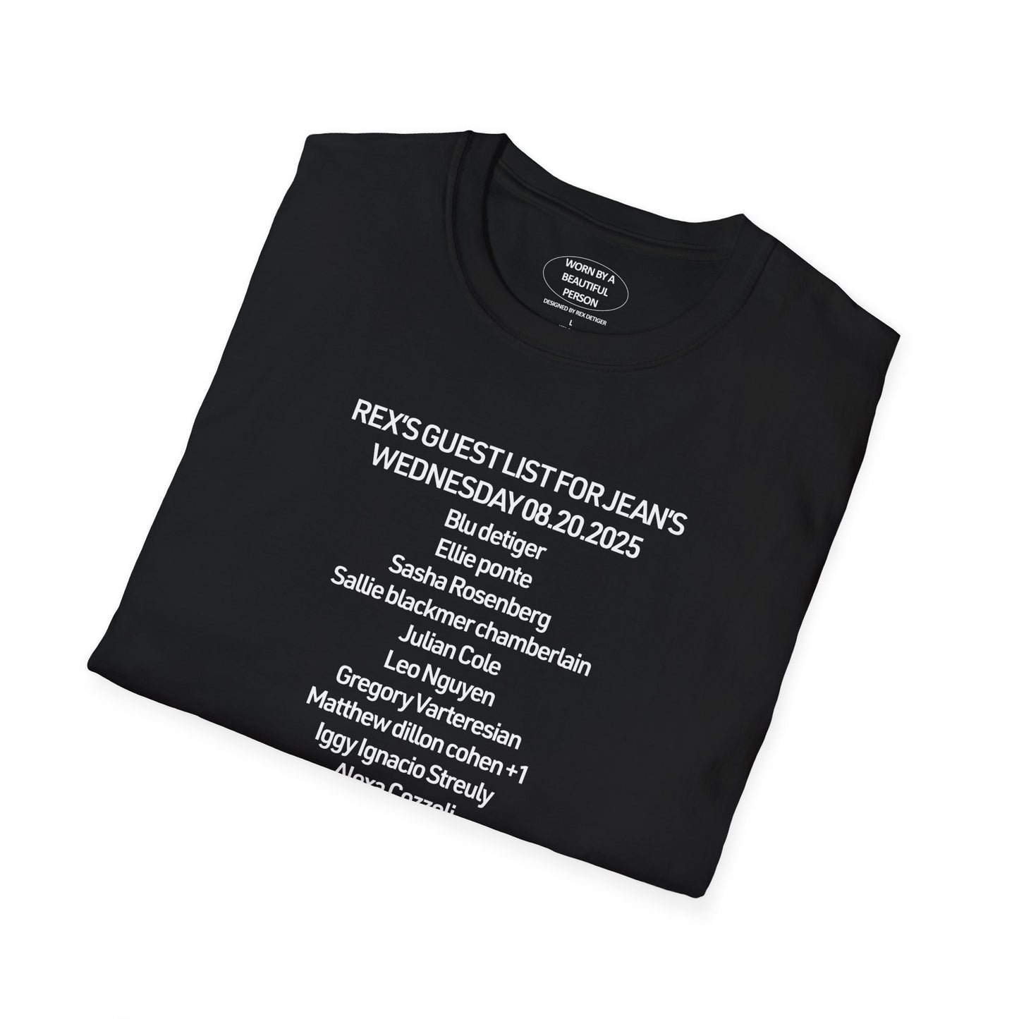 Rex's Guest List for Jean's 08.20.2025