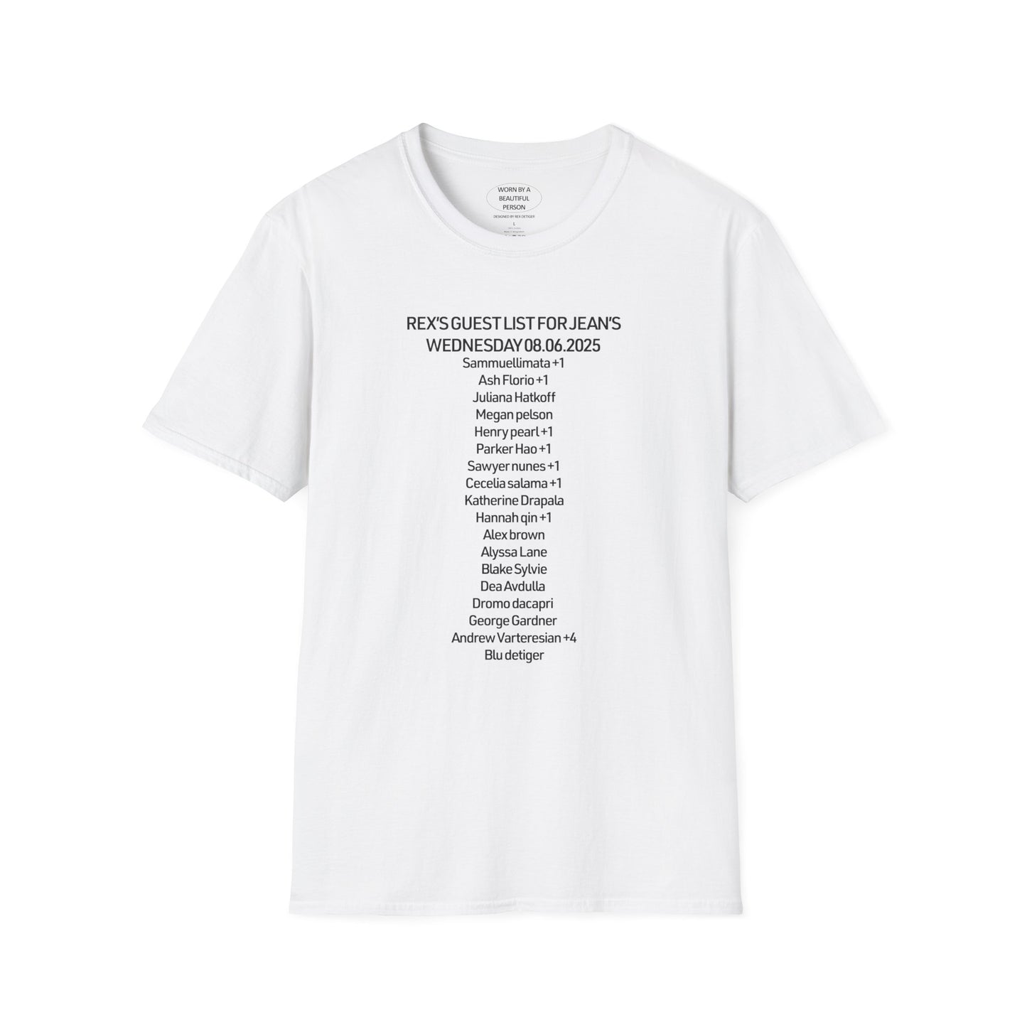 Rex's Guest List for Jean's NYC 08.06.2025