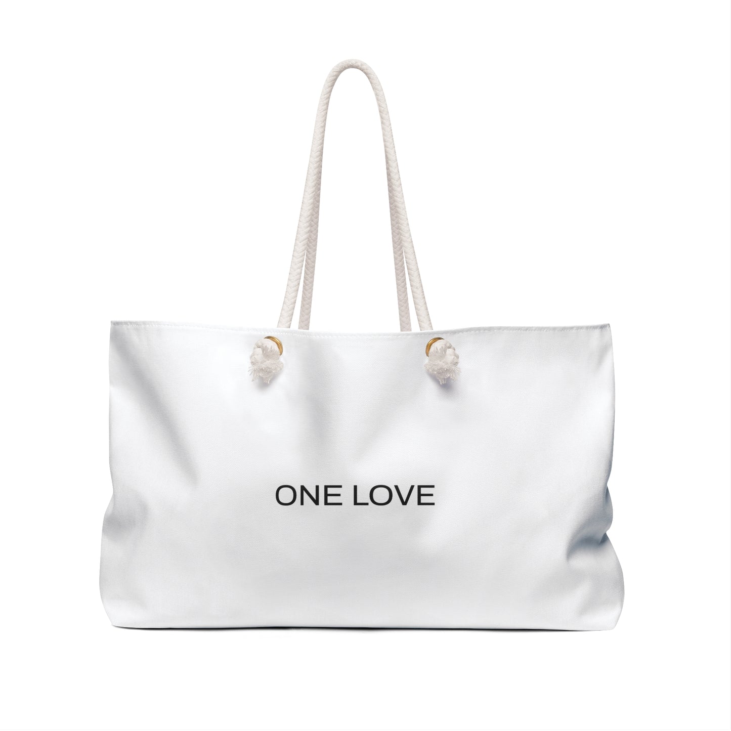 Rex says Bless for Alexis Weekender Bag WHITE