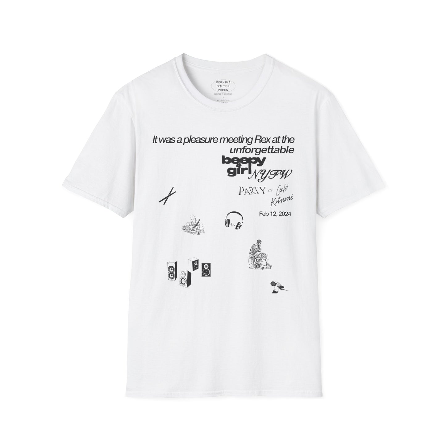 It was a pleasure meeting Rex at the Beepy Girl Beepy Bella NYFW party at Cafe Kitsune - Unisex Softstyle T-Shirt