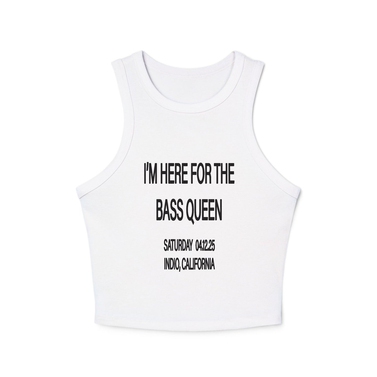 i'm here for the bass queen ALT - Women's Micro Rib Racer Tank Top