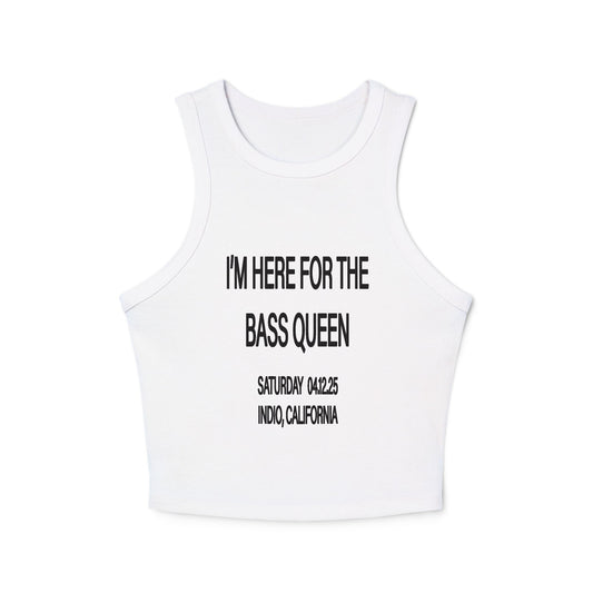 i'm here for the bass queen ALT - Women's Micro Rib Racer Tank Top