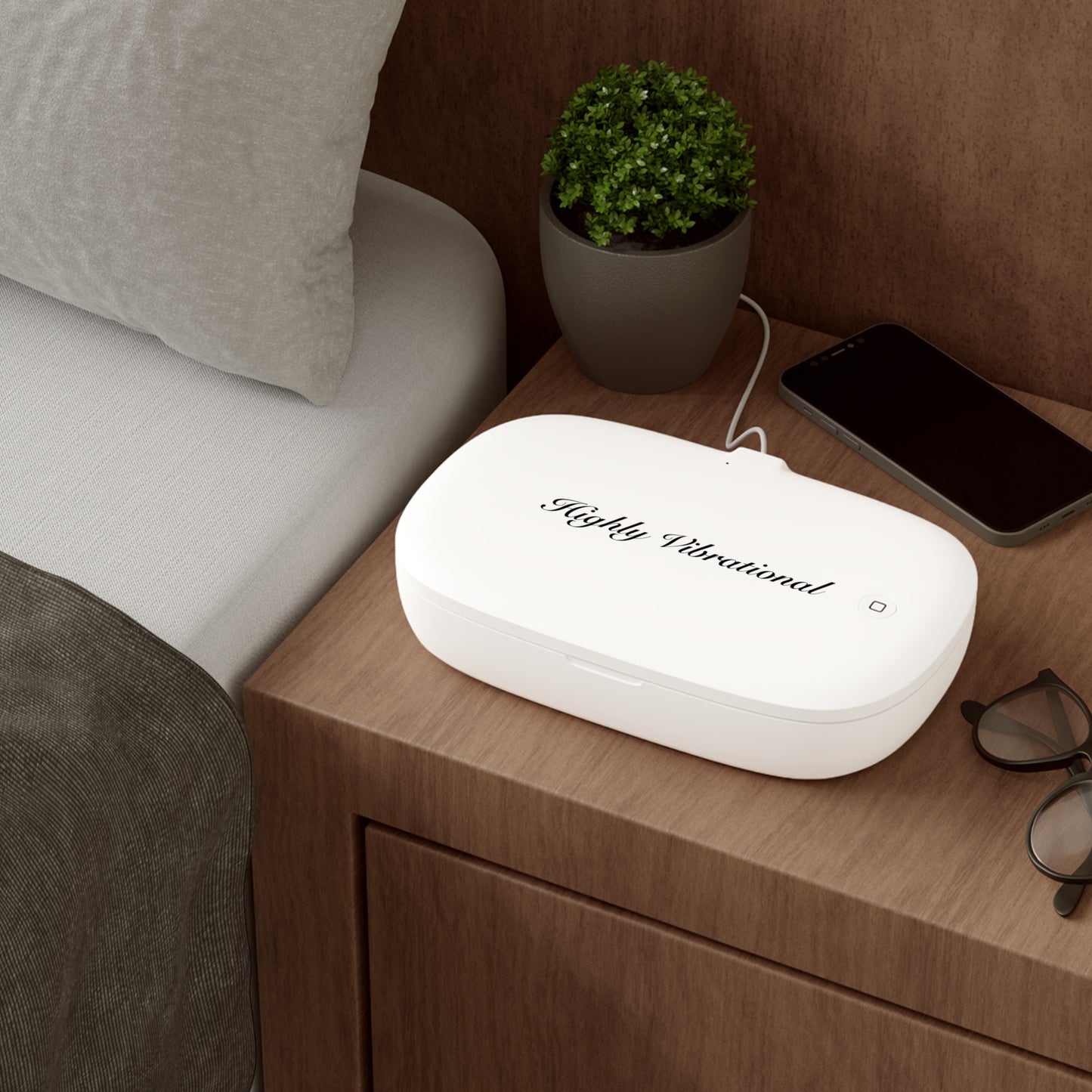 Highly Vibrational UV Phone Sanitizer and Wireless Charging Pad by Rex DeTiger