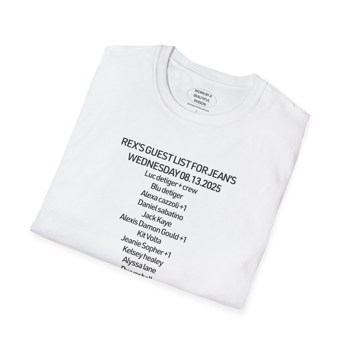 Rex's Guest List for Jean's 08.13.2025