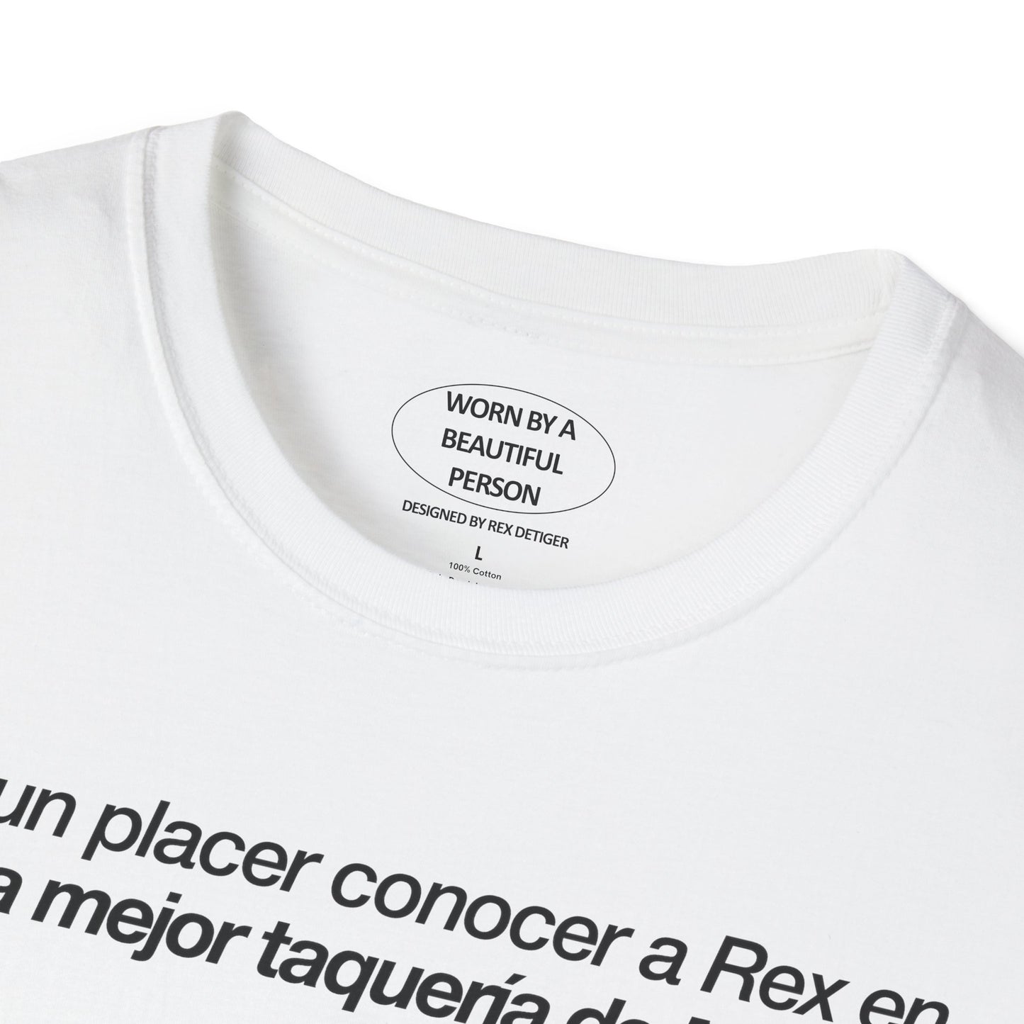 Fue un placer conocer a Rex en la mejor taquería de México - Unisex Softstyle T-Shirt