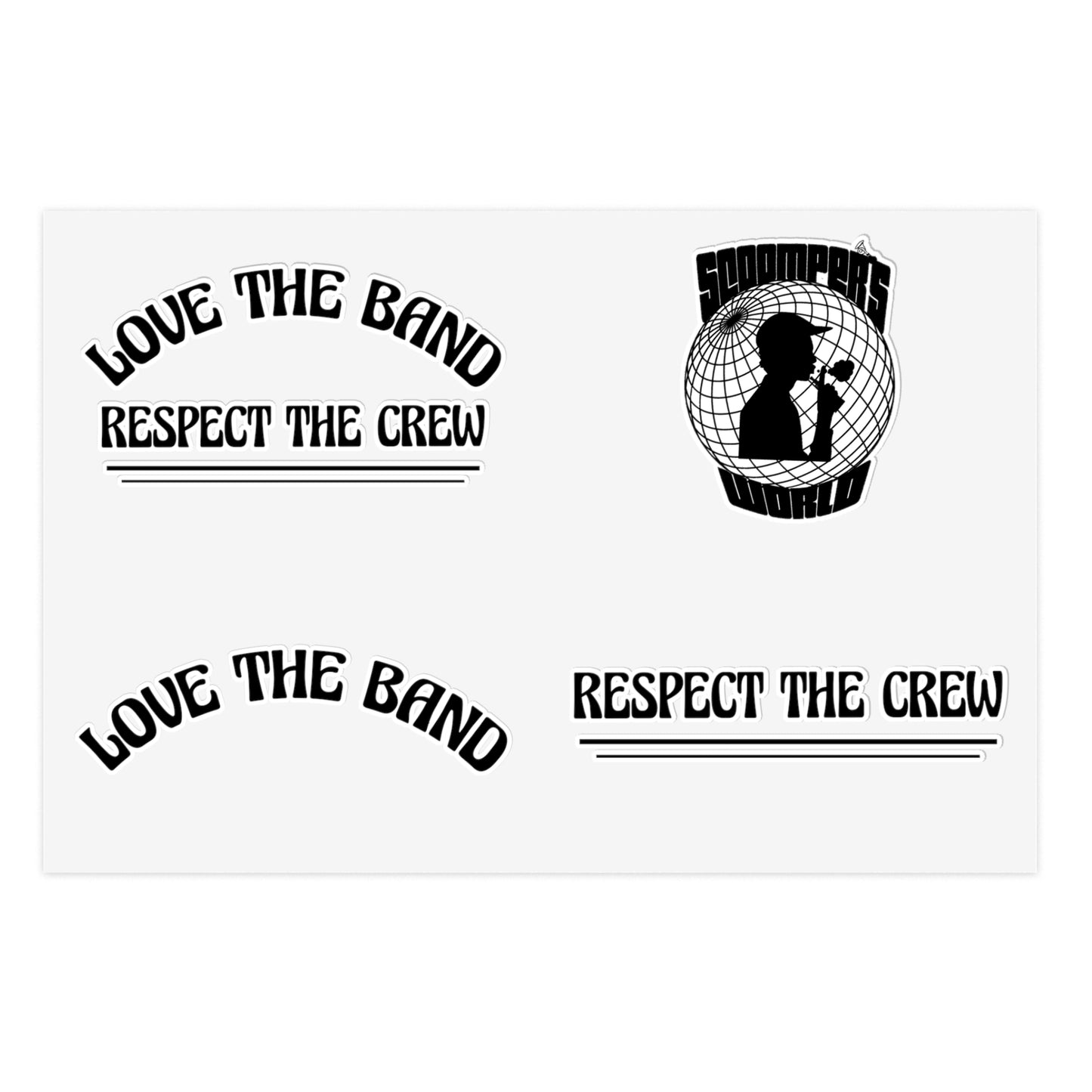 Love the Band, Respect the Crew - Scoomper's World - Sticker Sheets